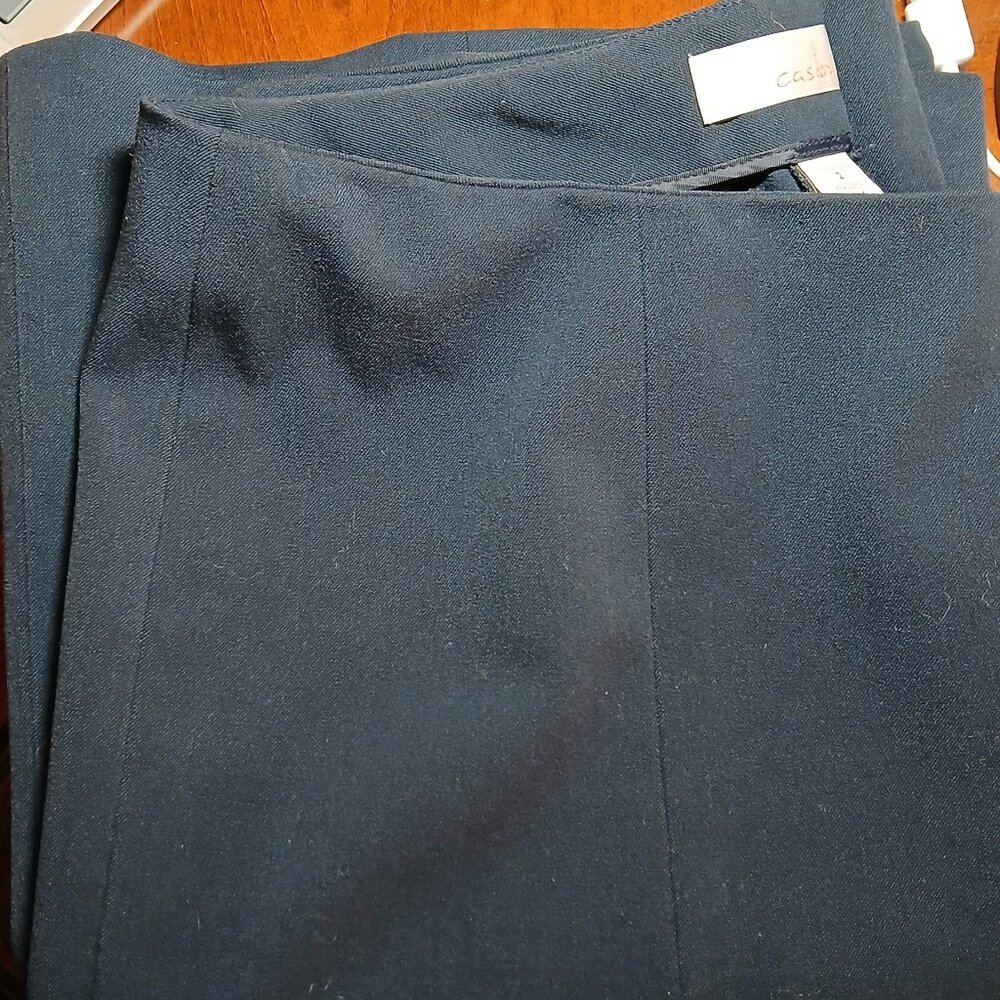 CASLON Dark Blue Wide Leg Dress Trousers Size 2 - Picture 9 of 9